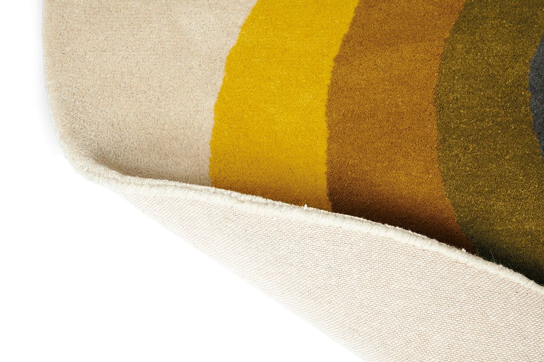 Sunflower geel cirkel tapijt | Maat: Ø 150 cm