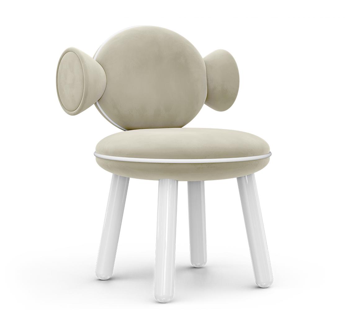 Lollipop crème poefstoel