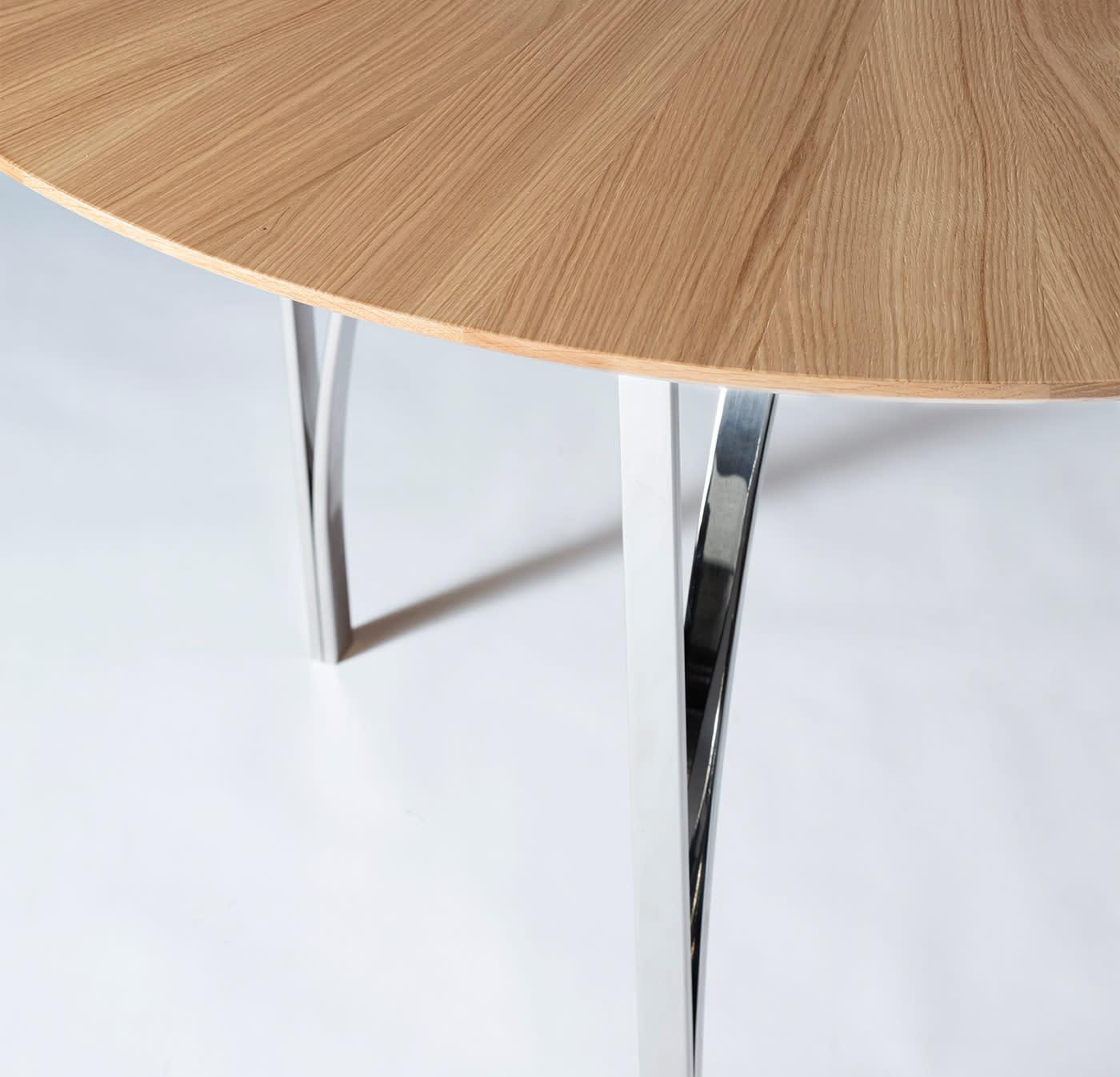 Eiken ronde eettafel