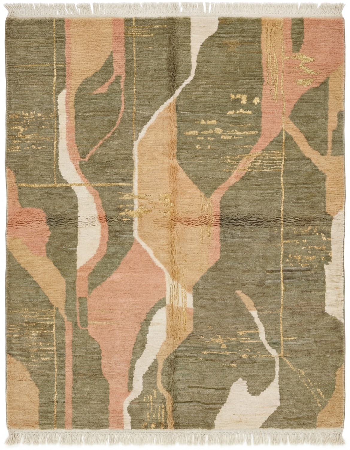 Moss Veins handgemaakt vloerkleed