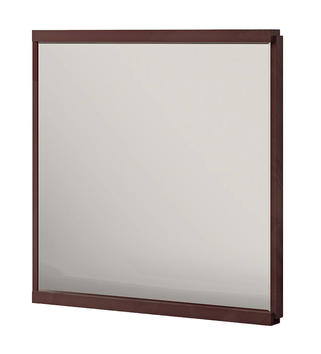 Houten vierkante wandspiegel