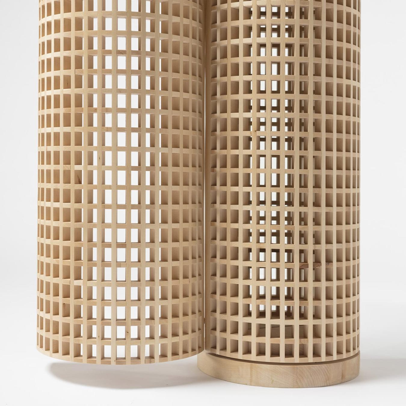 Handgemaakte houten staanspiegel