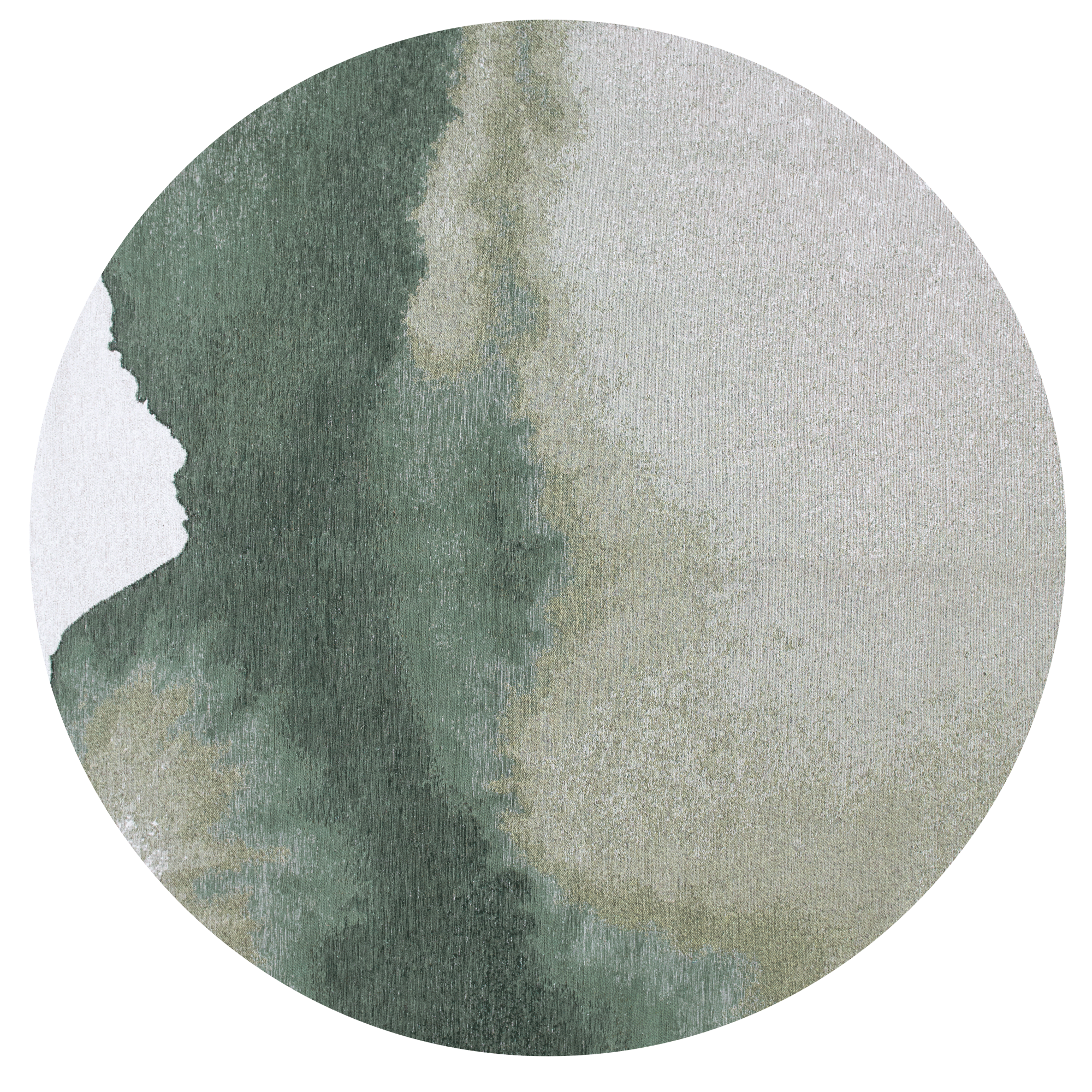 Palm Green rond tapijt