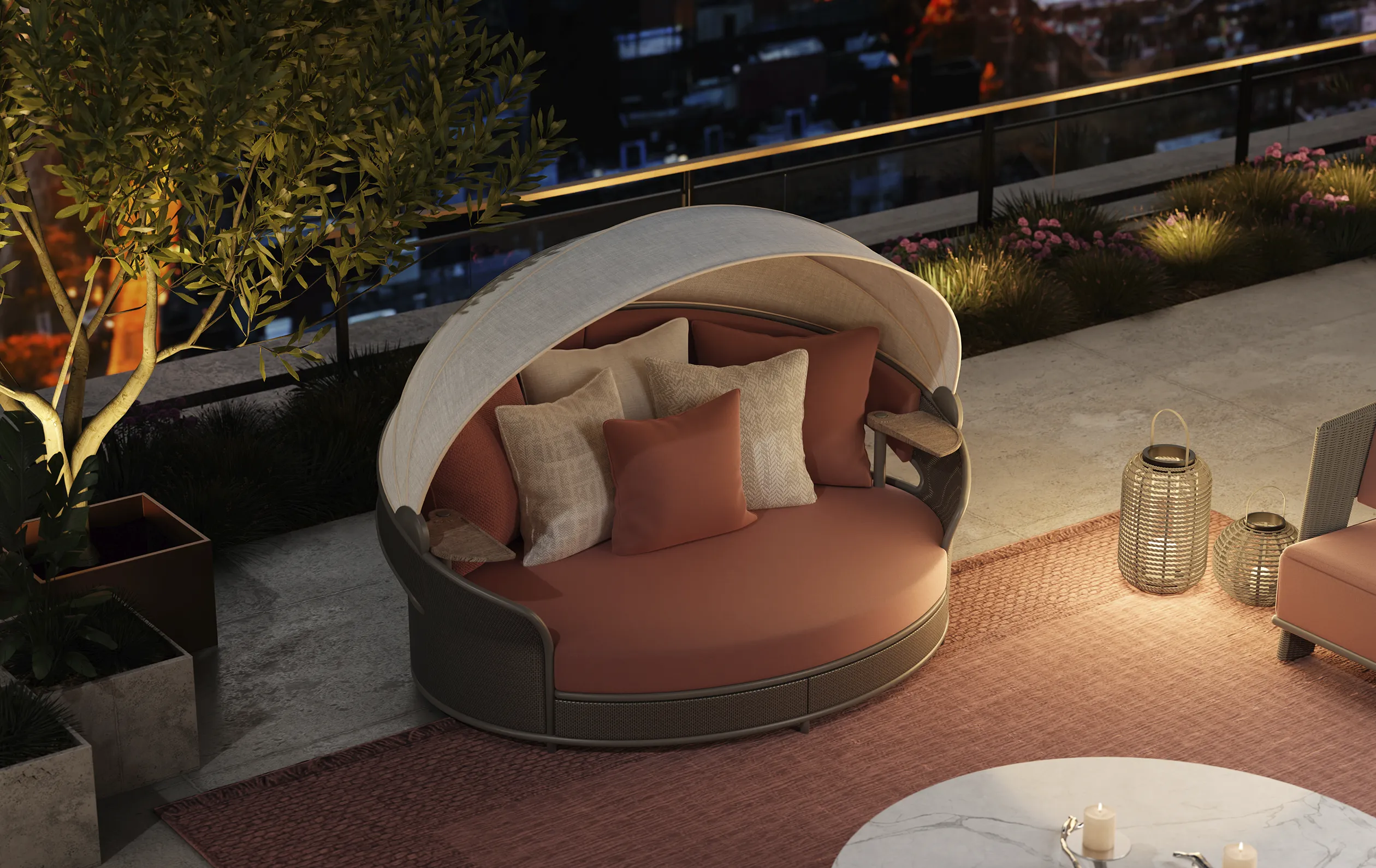 Crown grijs tuinligbed - 1