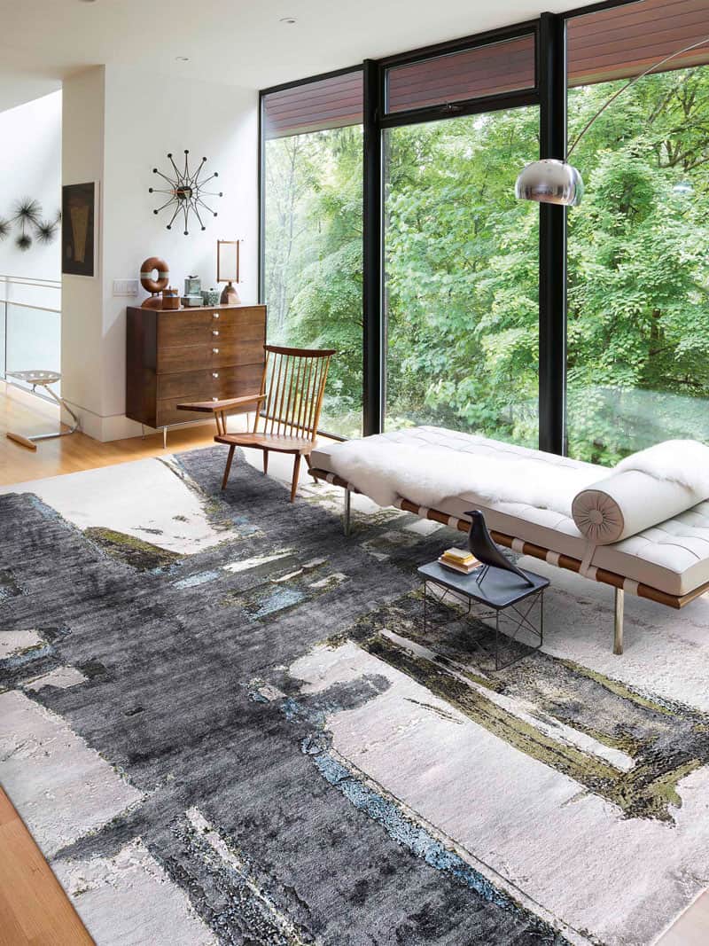 Green Rust handgeweven tapijt | Maat: 122 × 183 cm