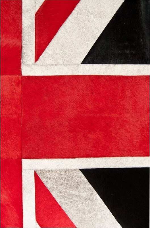 Union jack col.1 koeienhuid tapijt | Maat: 135 × 185 cm