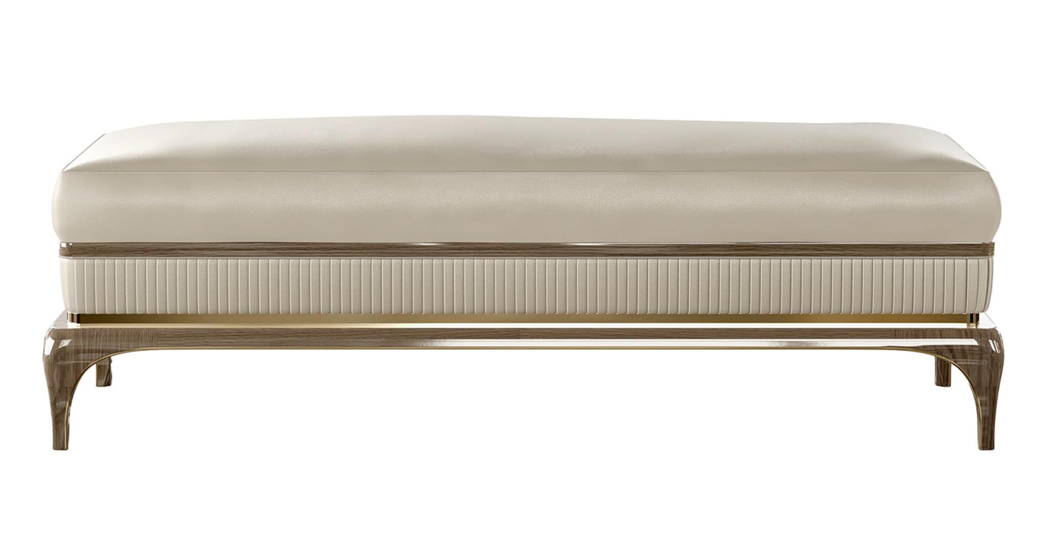 Beige leren bank
