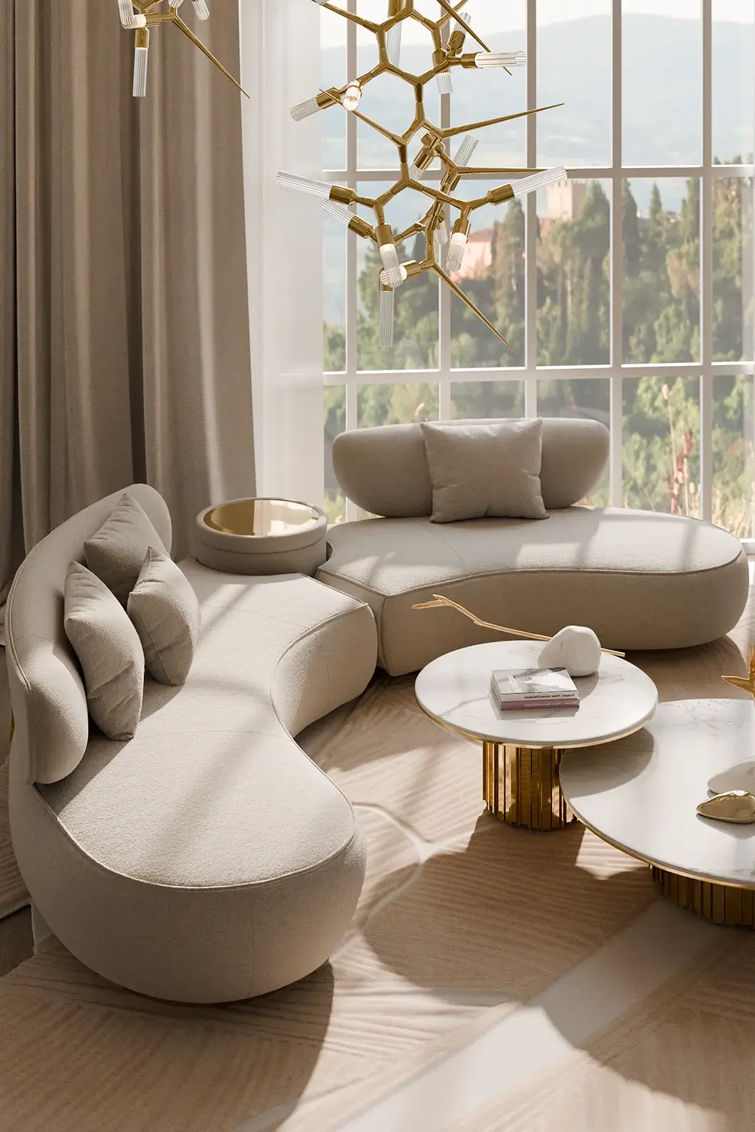 Lattice ronde bank - 3