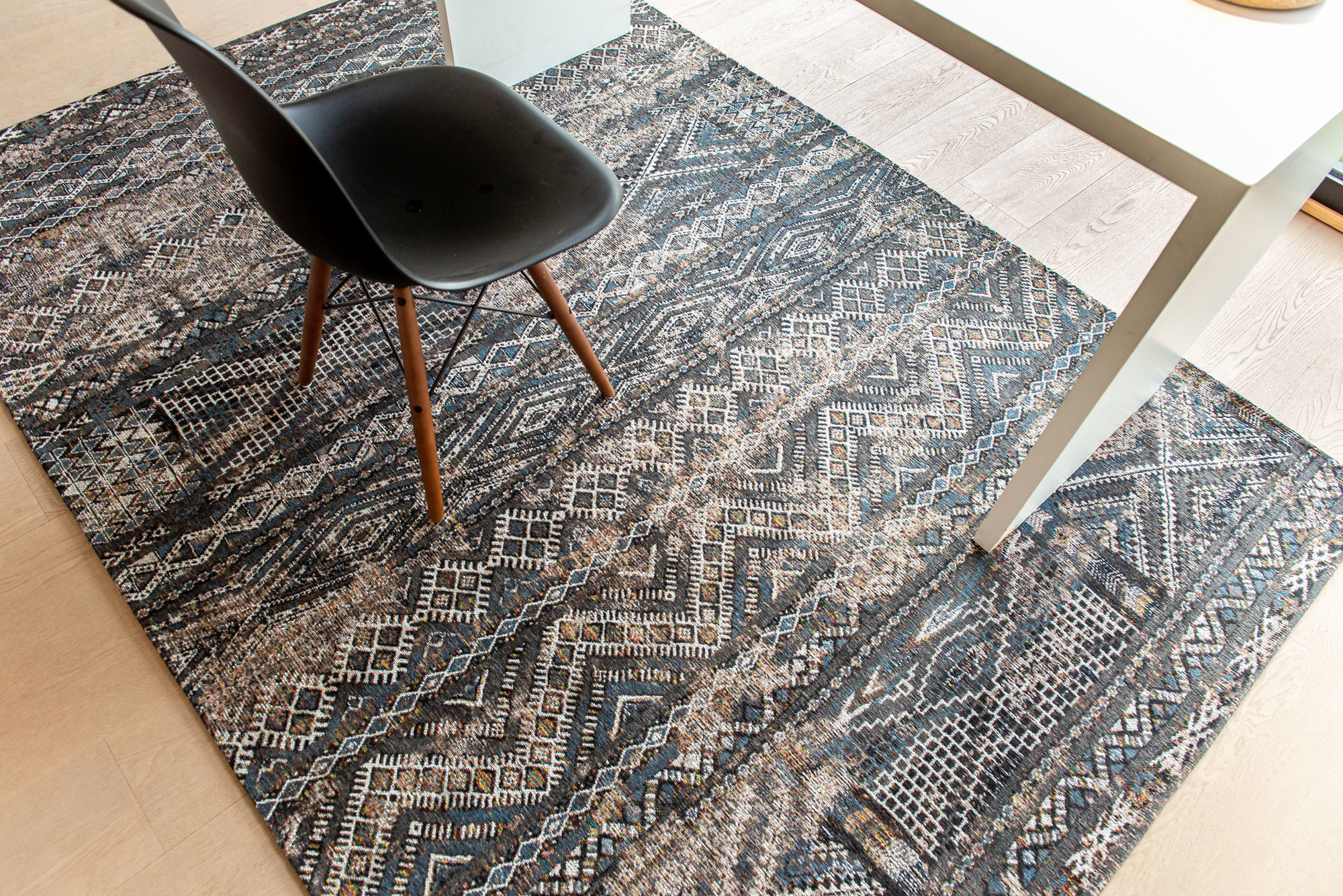 Black Rabat tapijt | Maat: 200 × 280 cm