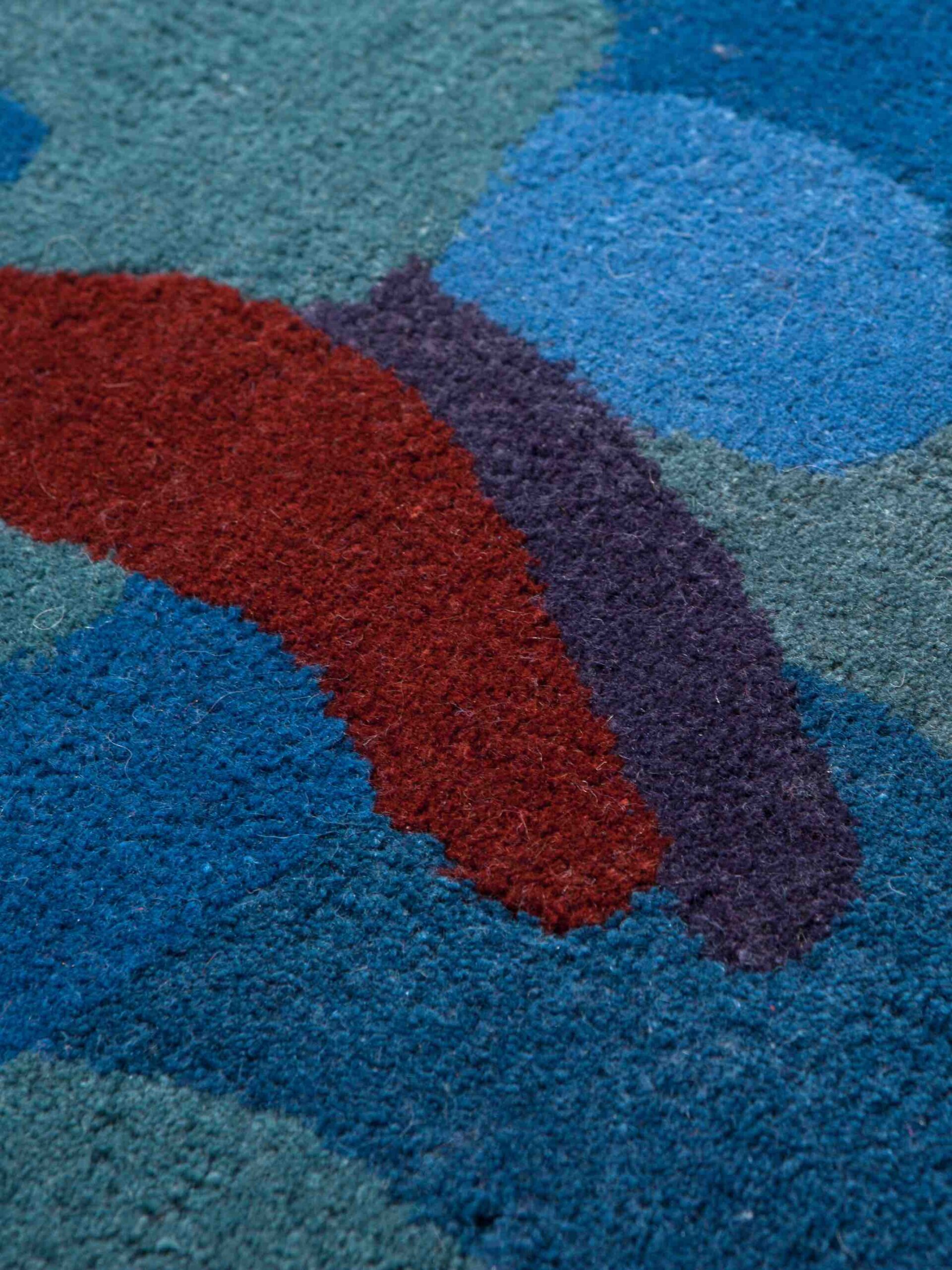 Camouflage macro blauw vloerkleed