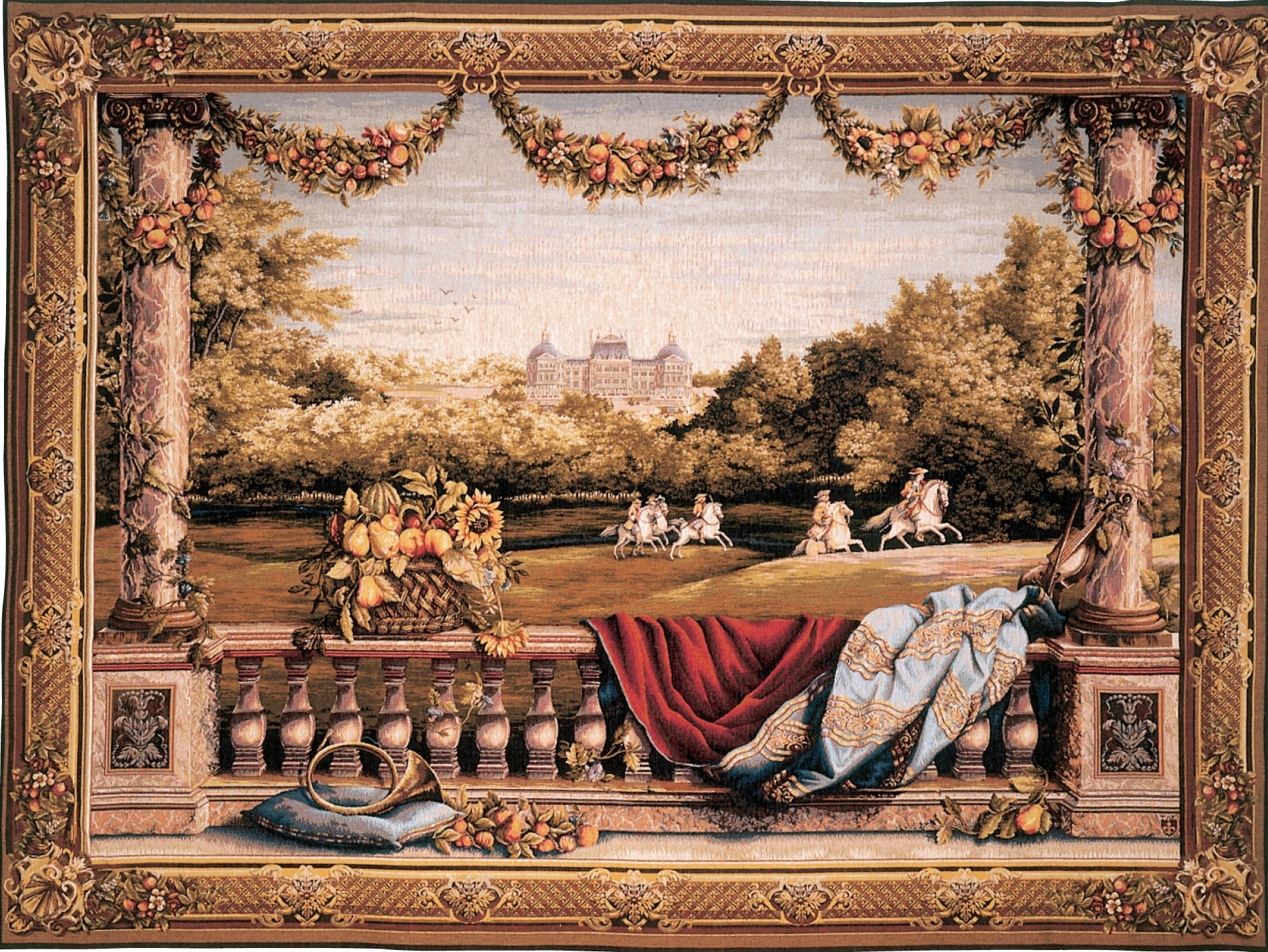 Bellevue Castle wandtapijt | Maat: 150 × 200 cm