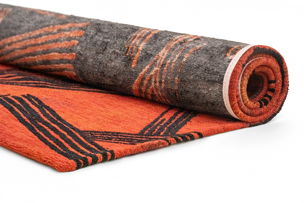 Kanji Ginger Chocolate vloerkleed | Maat: 80 × 150 cm