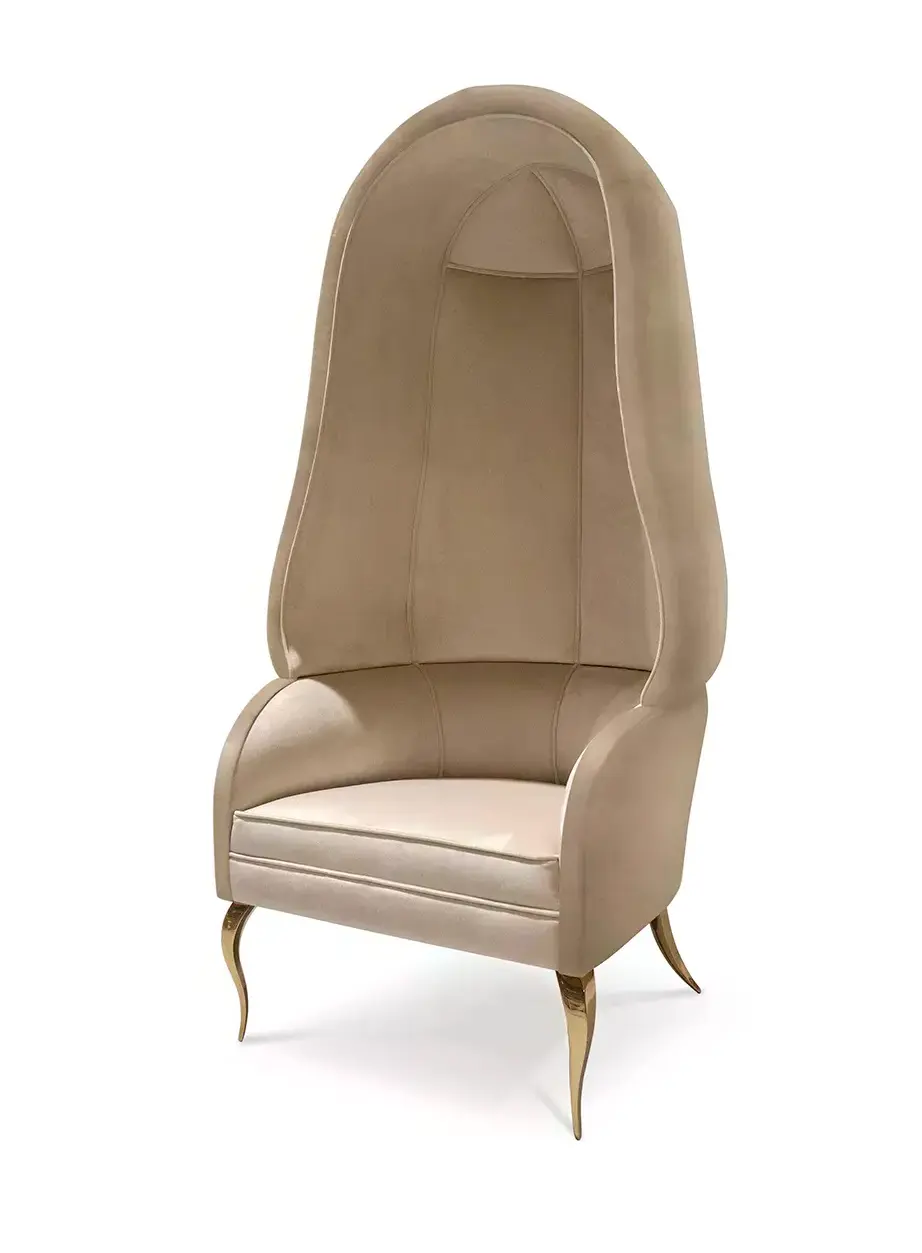 Draperie stoffen rugleuning stoel