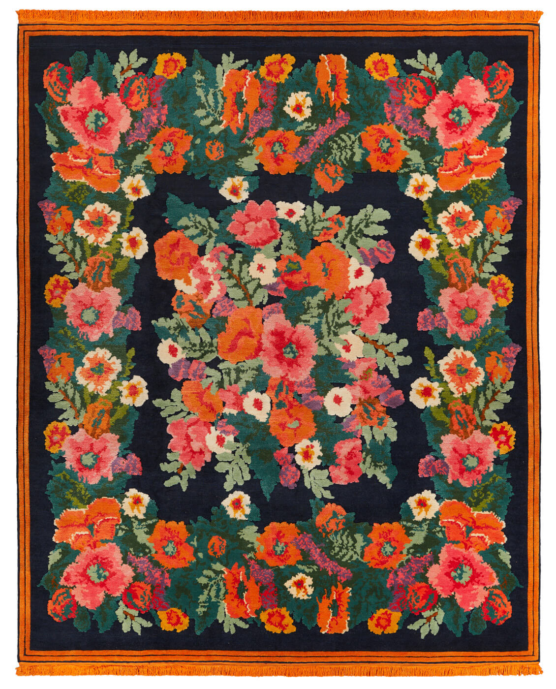 Scarlenka donkerblauw tapijt | Maat: 200 × 300 cm