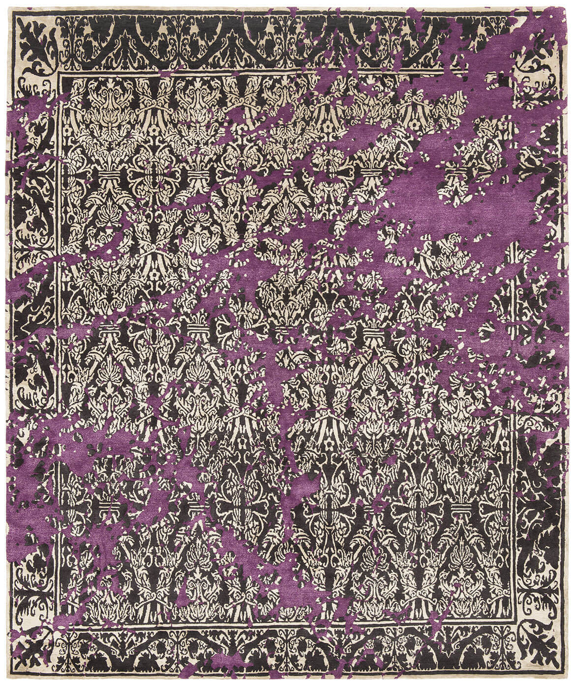 Alcaraz sky zwart en wit tapijt | Maat: 350 × 450 cm