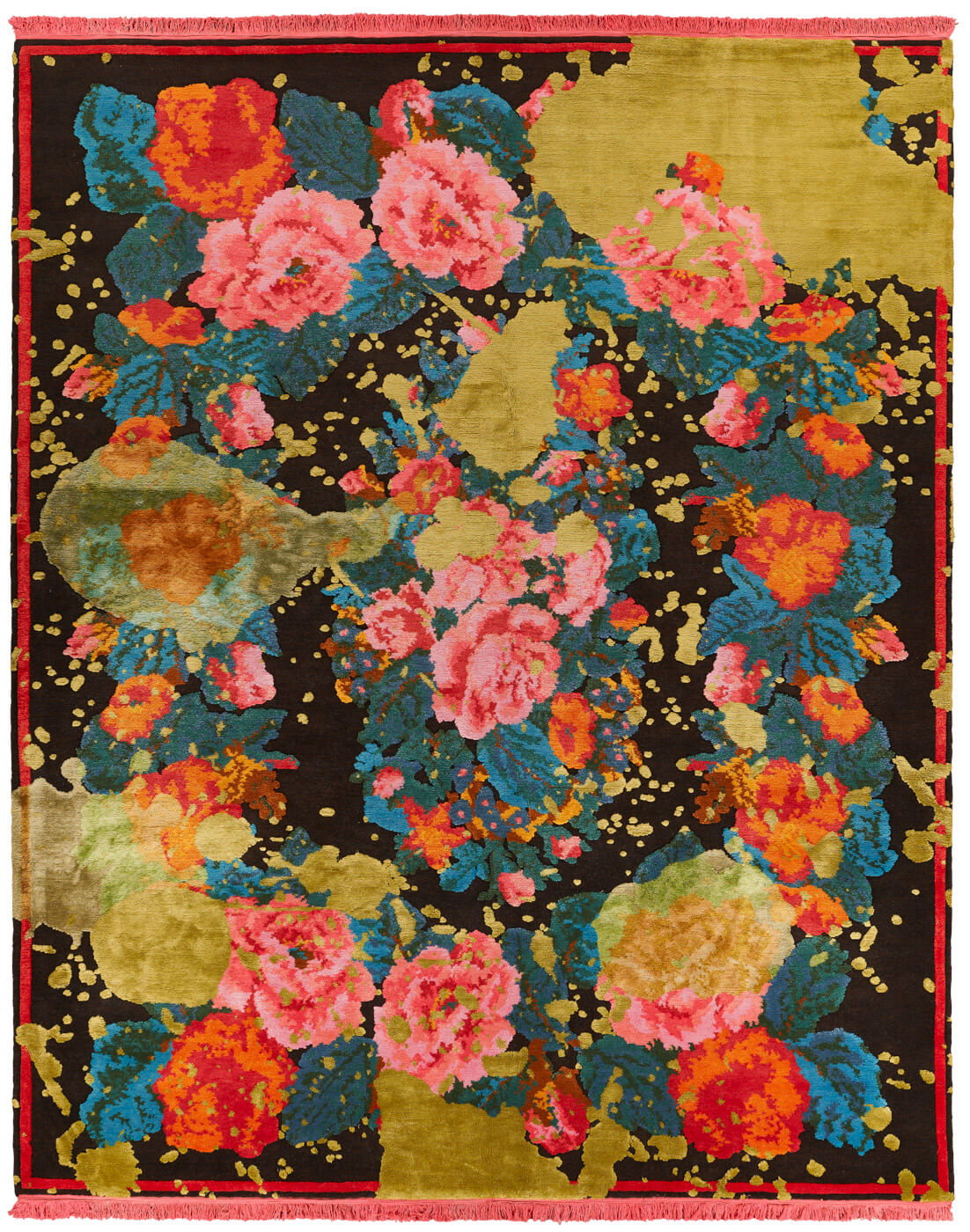 Janka splashed donkerbruin tapijt