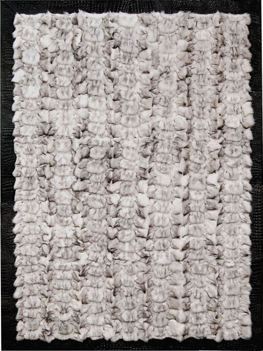 Fur grijs bont tapijt | Maat: 270 × 270 cm