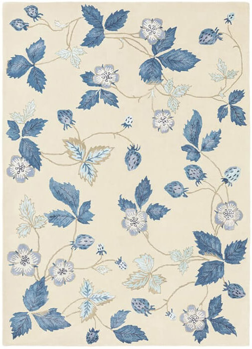 Wild strawberry crème tapijt | Maat: 200 × 280 cm