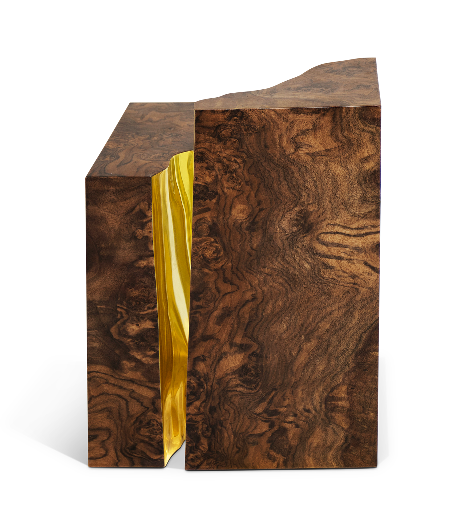 Fissure walnoten bijzettafel