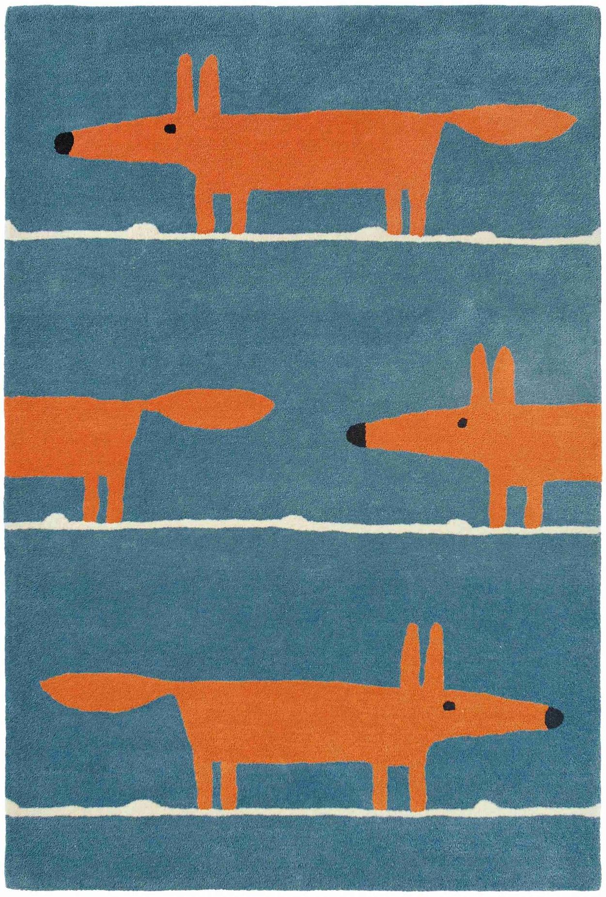 Mr fox denim tapijt | Maat: 140 × 200 cm