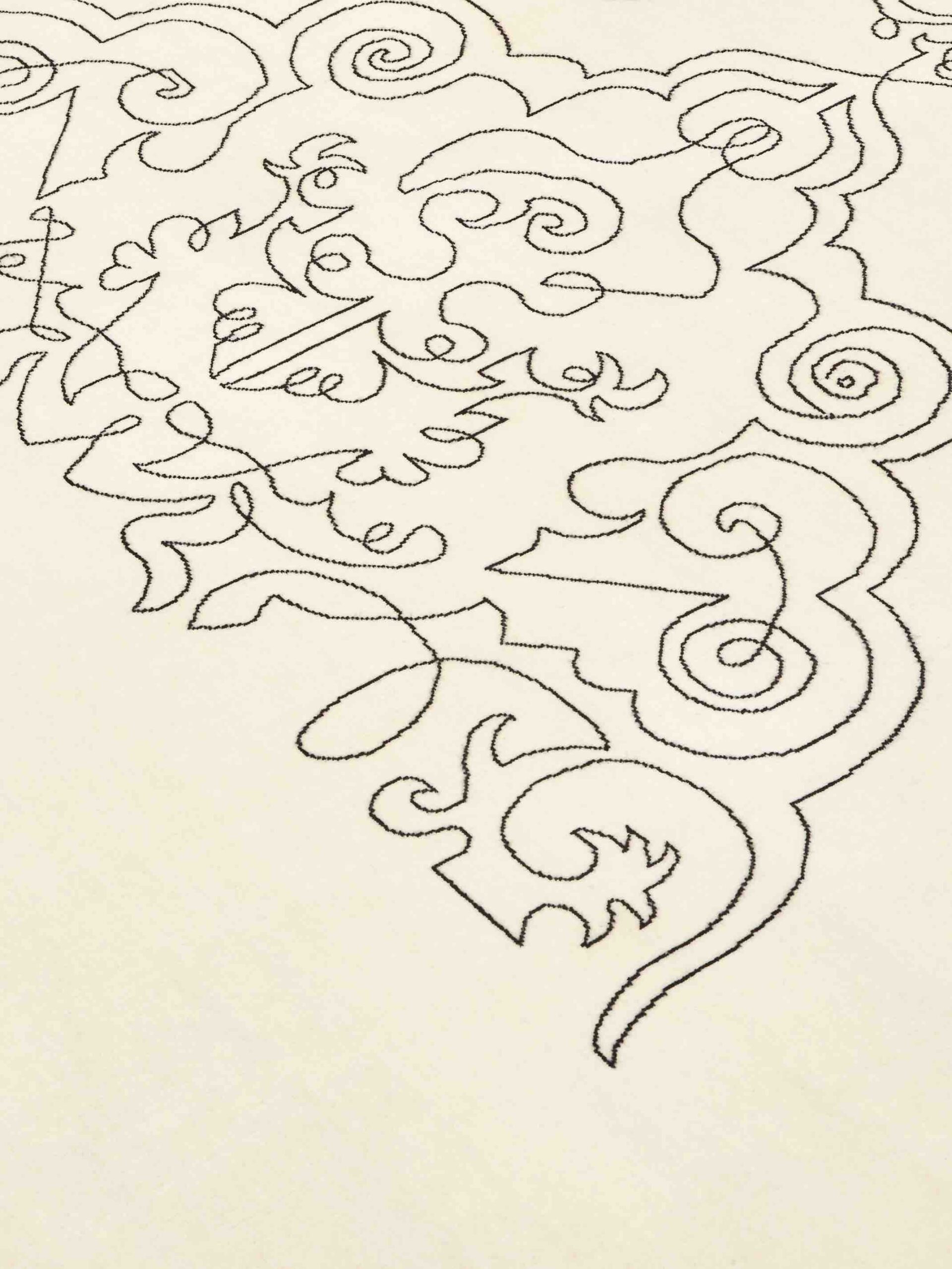 One-stroke handgeweven tapijt