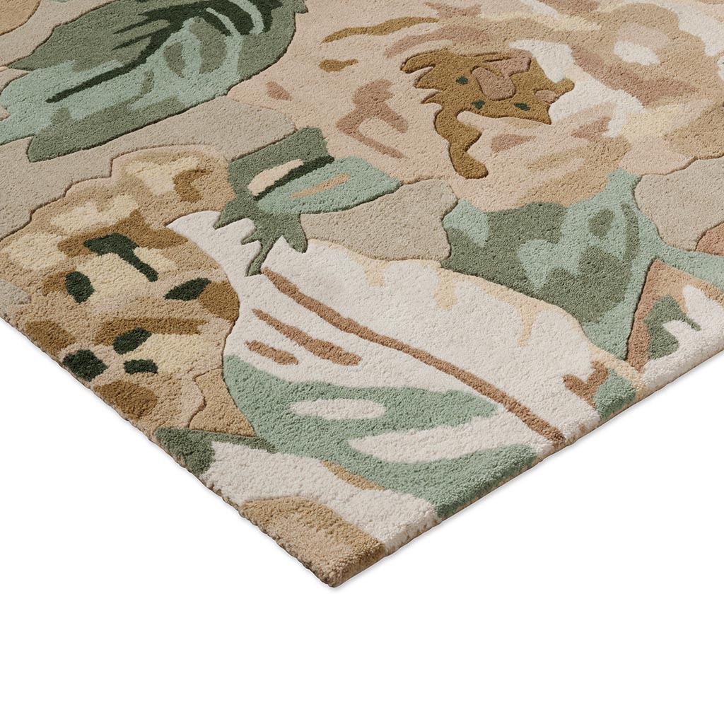 Rose & Peony Birch vloerkleed