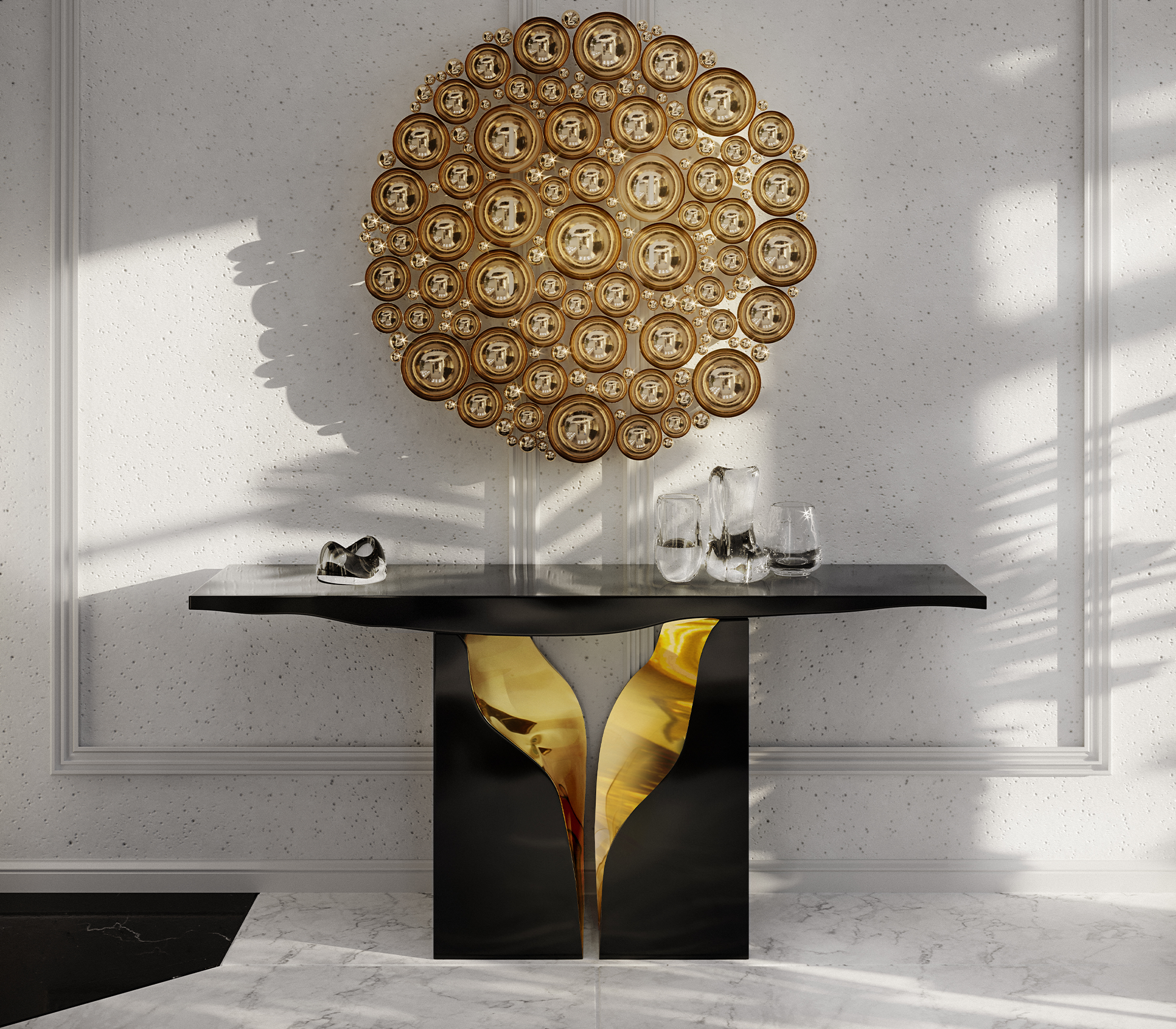 Fissure zwarte console