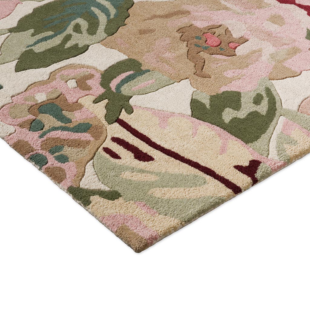 Rose & Peony Red vloerkleed
