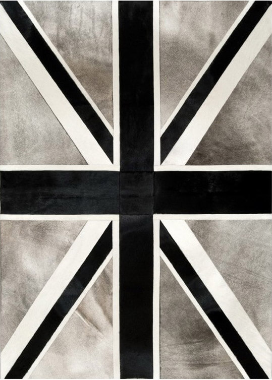 Union jack col.2 koeienhuid tapijt | Maat: 135 × 185 cm Union jack col.2 koeienhuid tapijt | Maat: 135 × 185 cm