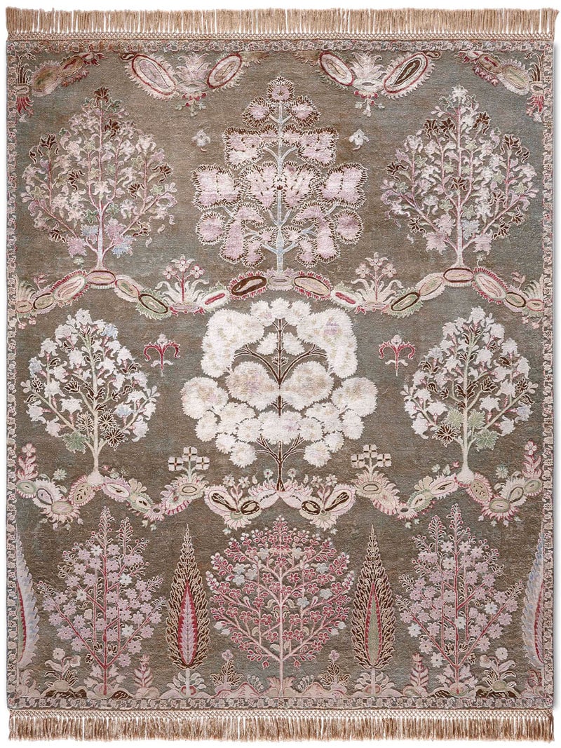 Mughal handgemaakte luxe vloerkleed