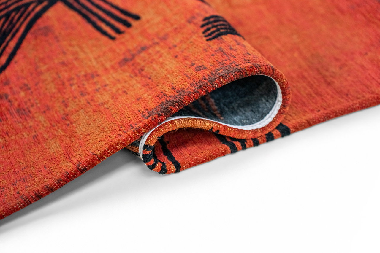 Kanji Ginger Chocolate vloerkleed | Maat: 80 × 150 cm