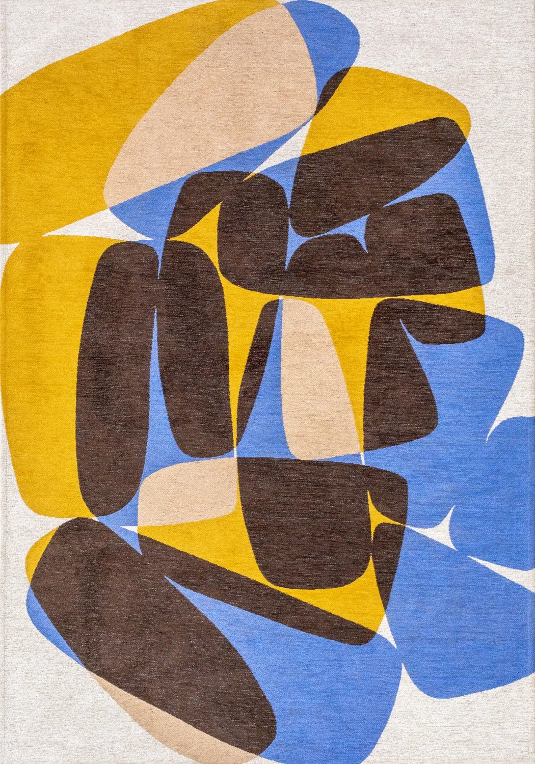 Stones Sunny Blue vloerkleed | Maat: 100 × 140 cm