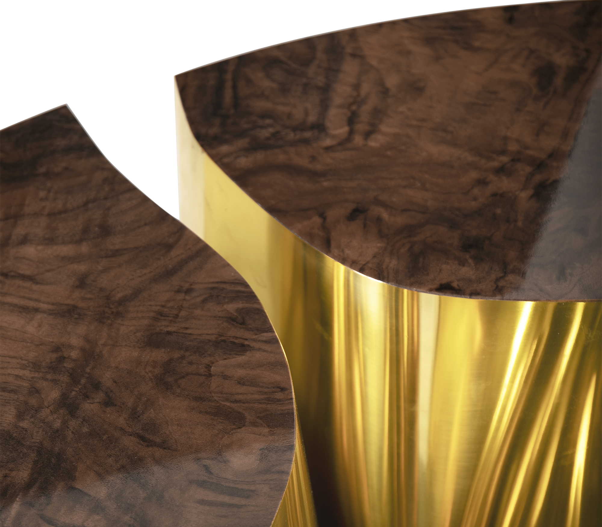 Fissure ovale walnoten salontafel