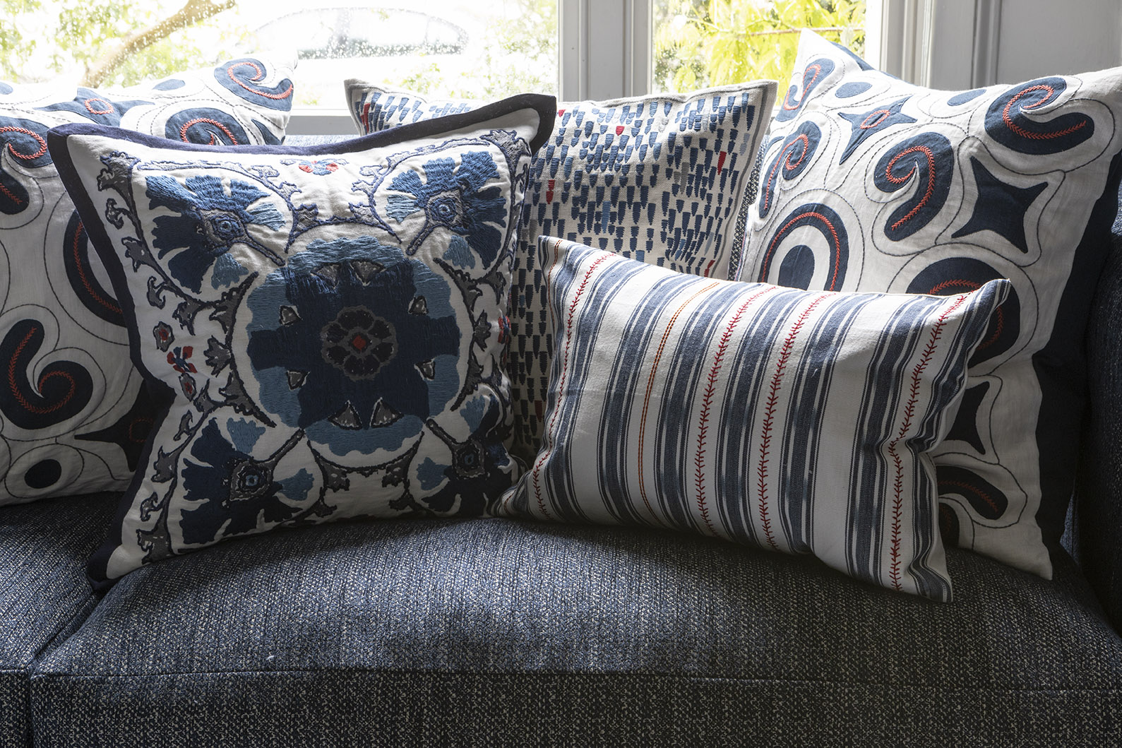 Alexi Indigo 50 × 50 kussen