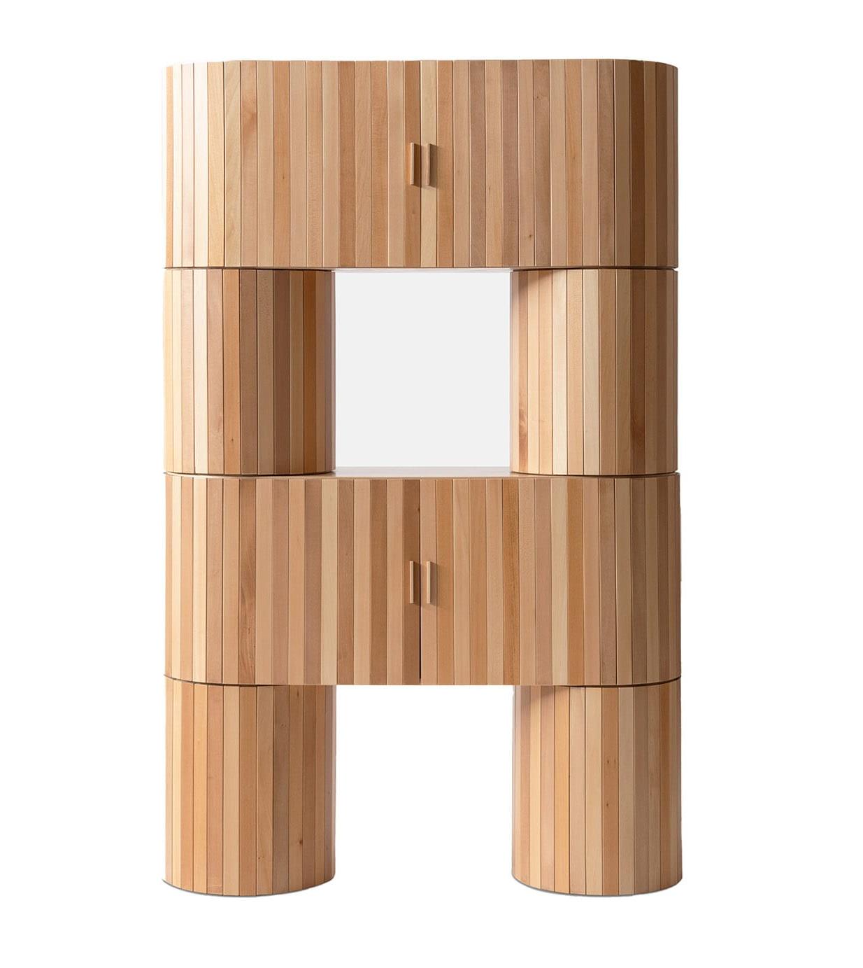 Natuurlijke lindenhout kast