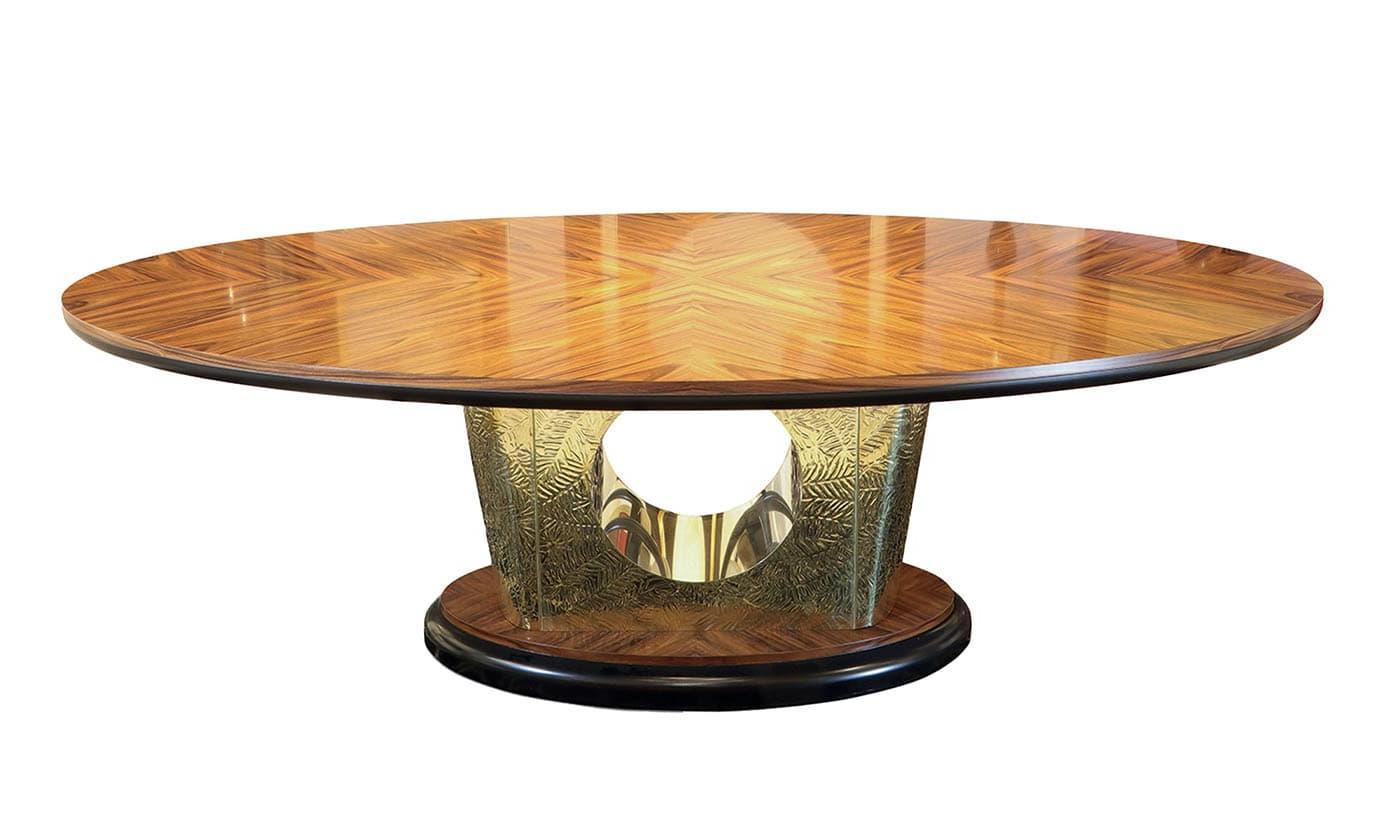 Ovale eettafel in palissanderhout