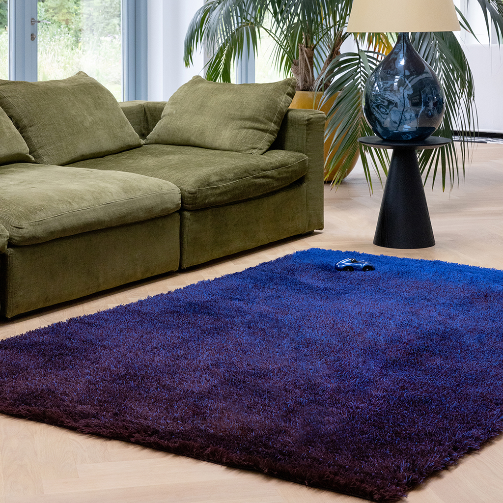 Shade high electric blue/aubergine tapijt | Maat: 200 × 300 cm