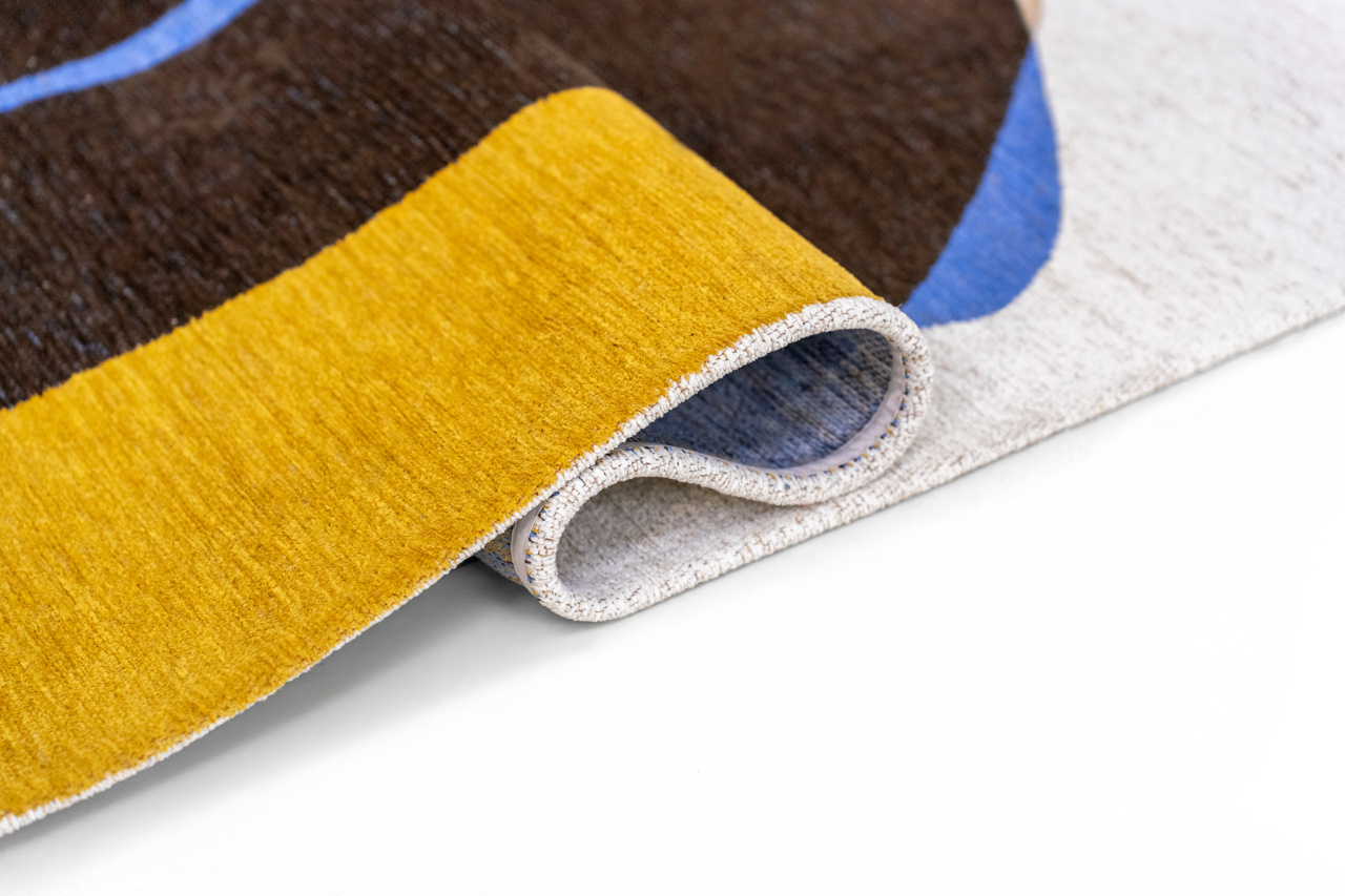 Stones Sunny Blue vloerkleed | Maat: 100 × 140 cm