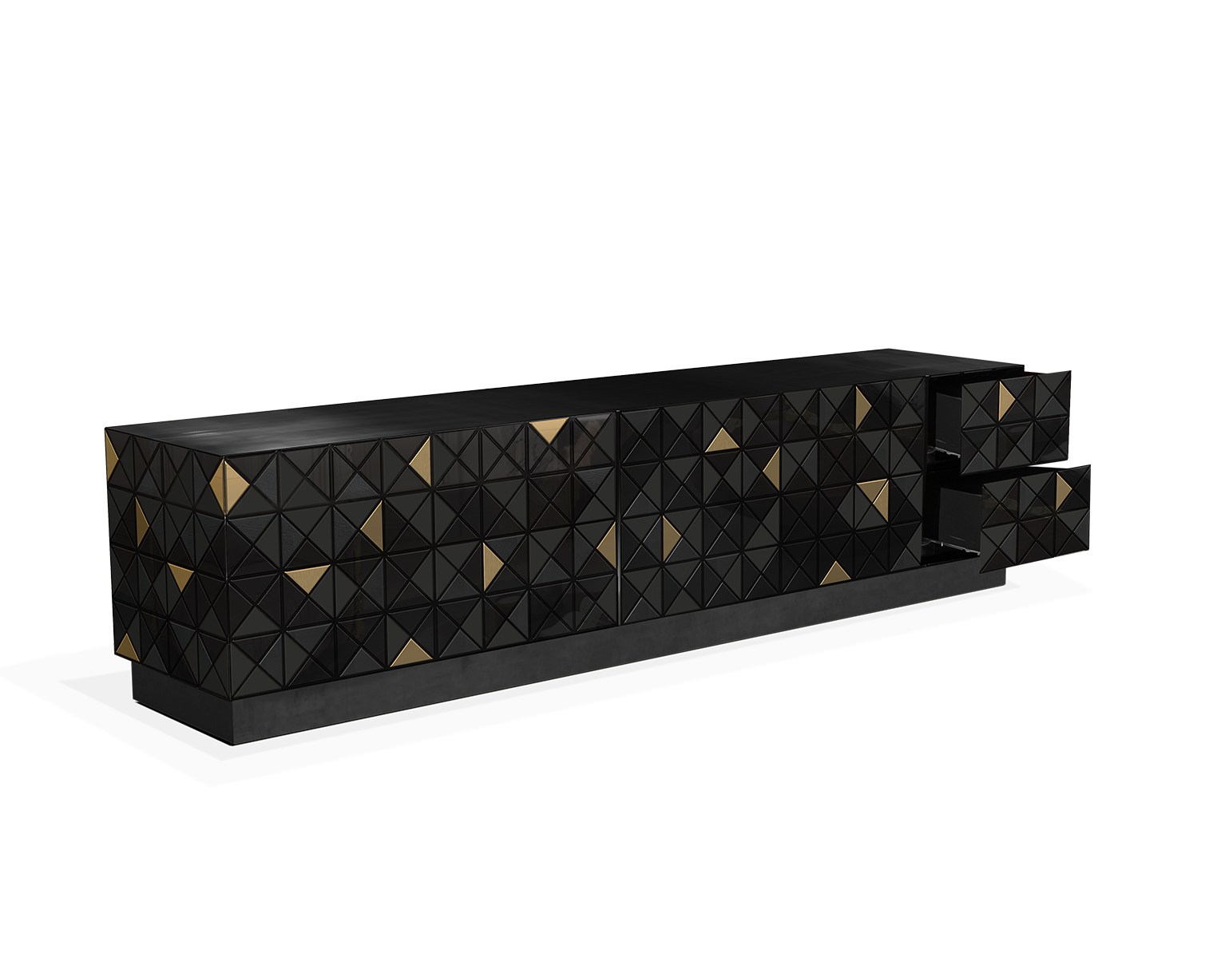 Mosaic zwarte tv-kast