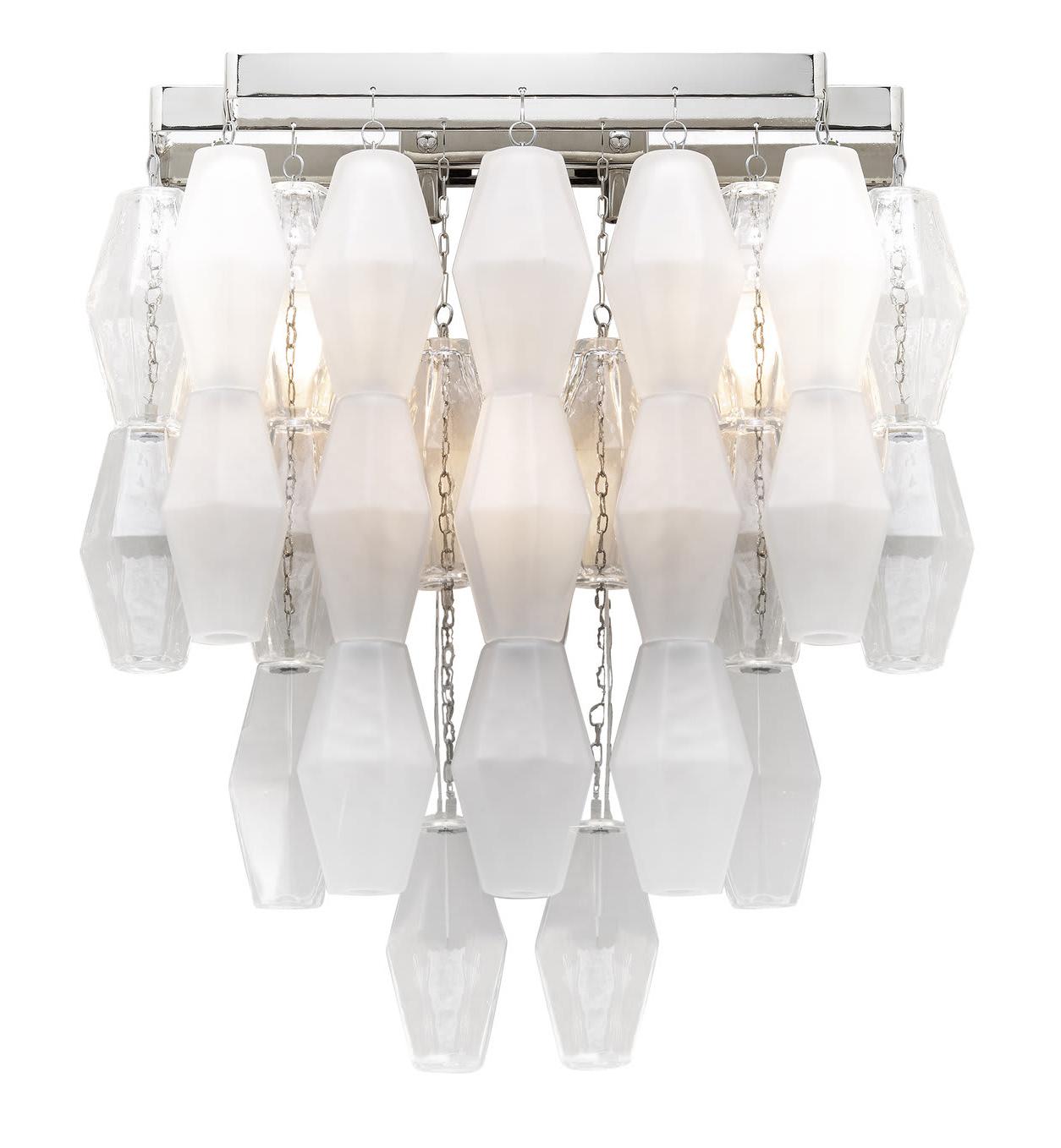 Gepolijst Nikkel Murano Glas Wandlamp