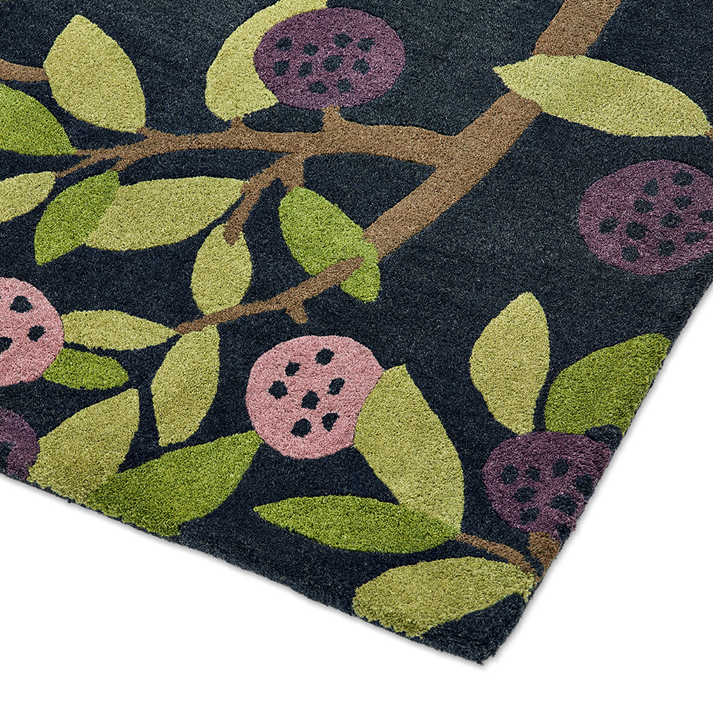 Foraging indigo tapijt | Maat: 140 × 200 cm