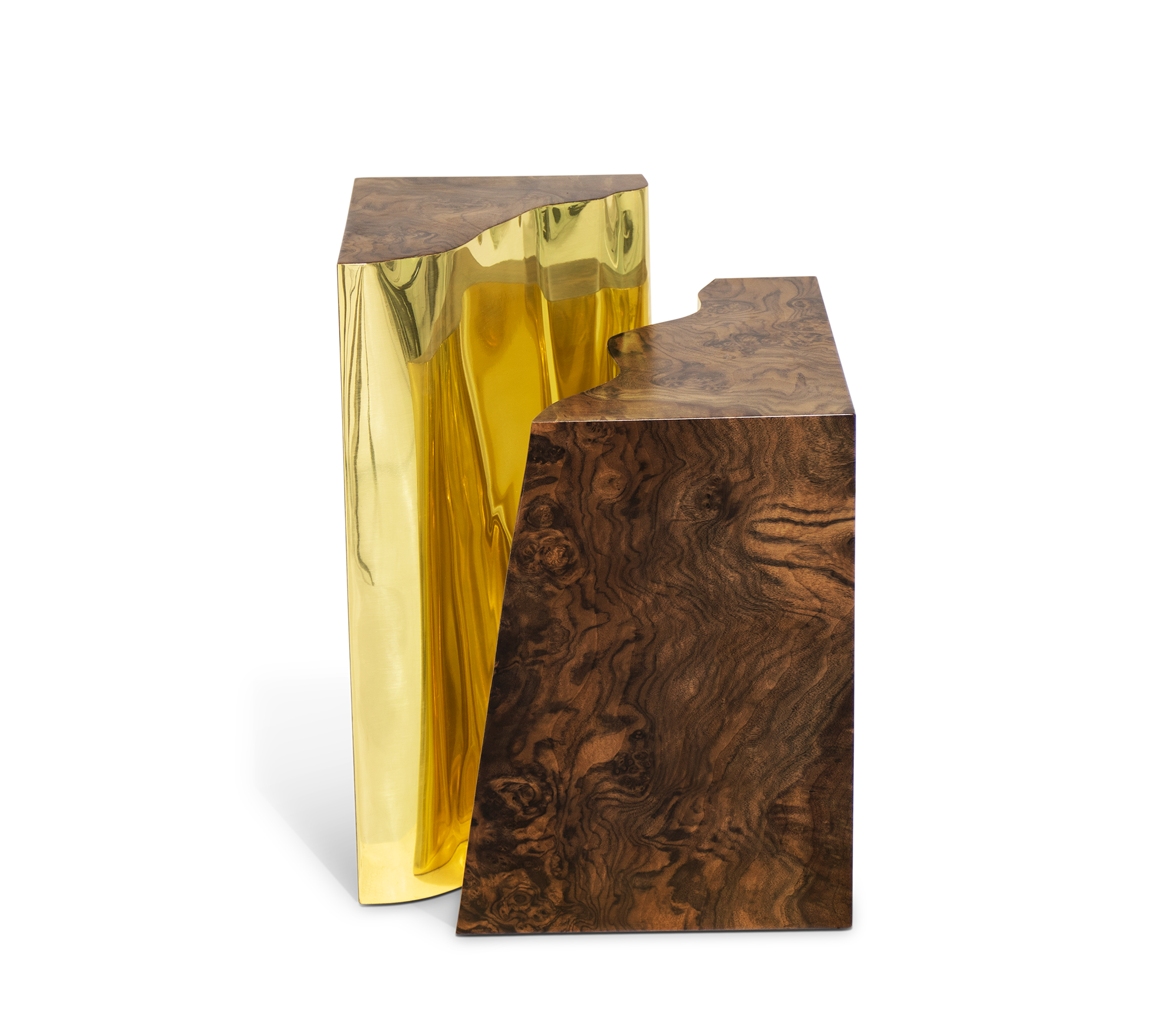 Fissure walnoten bijzettafel