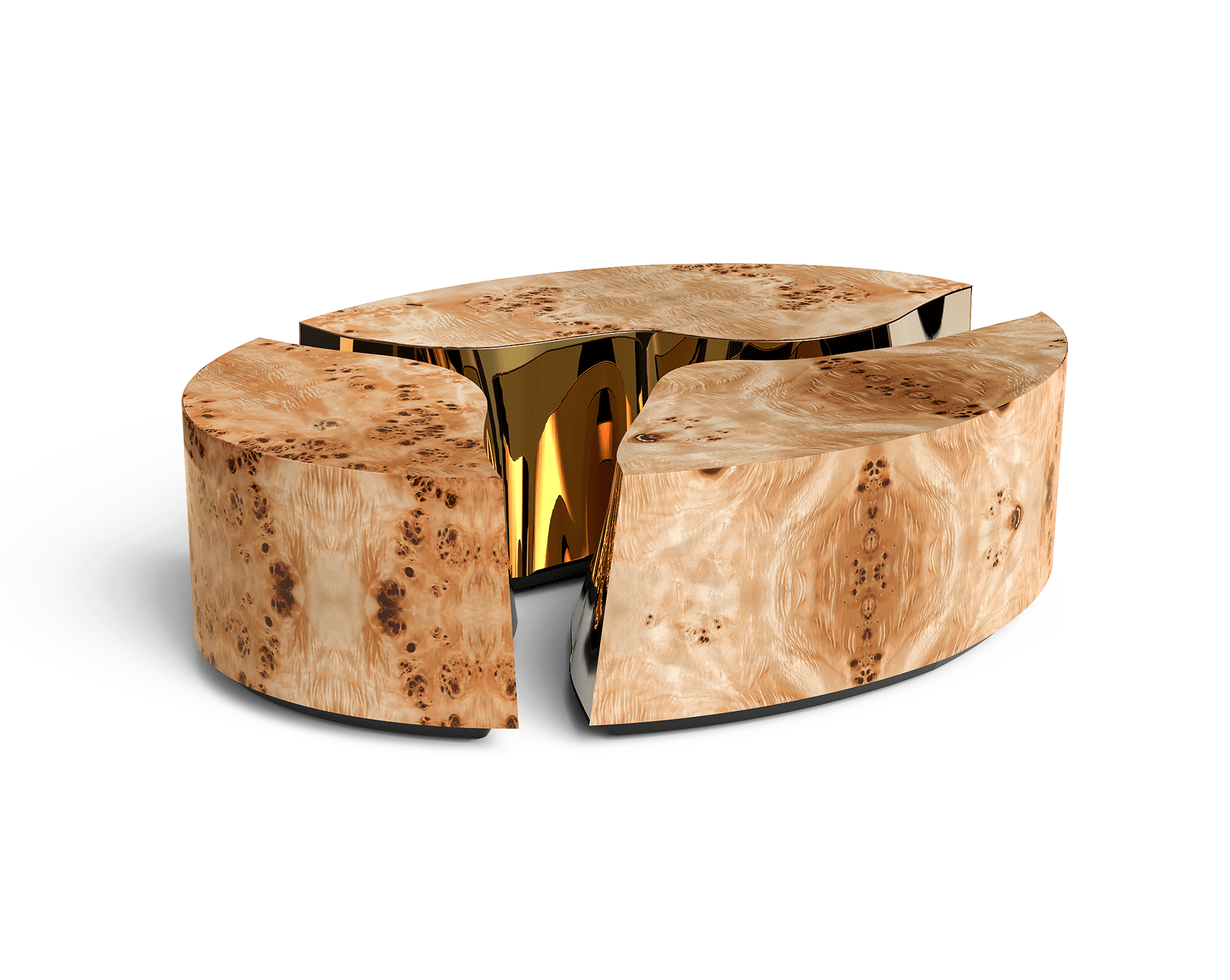 Fissure ovale populieren salontafel