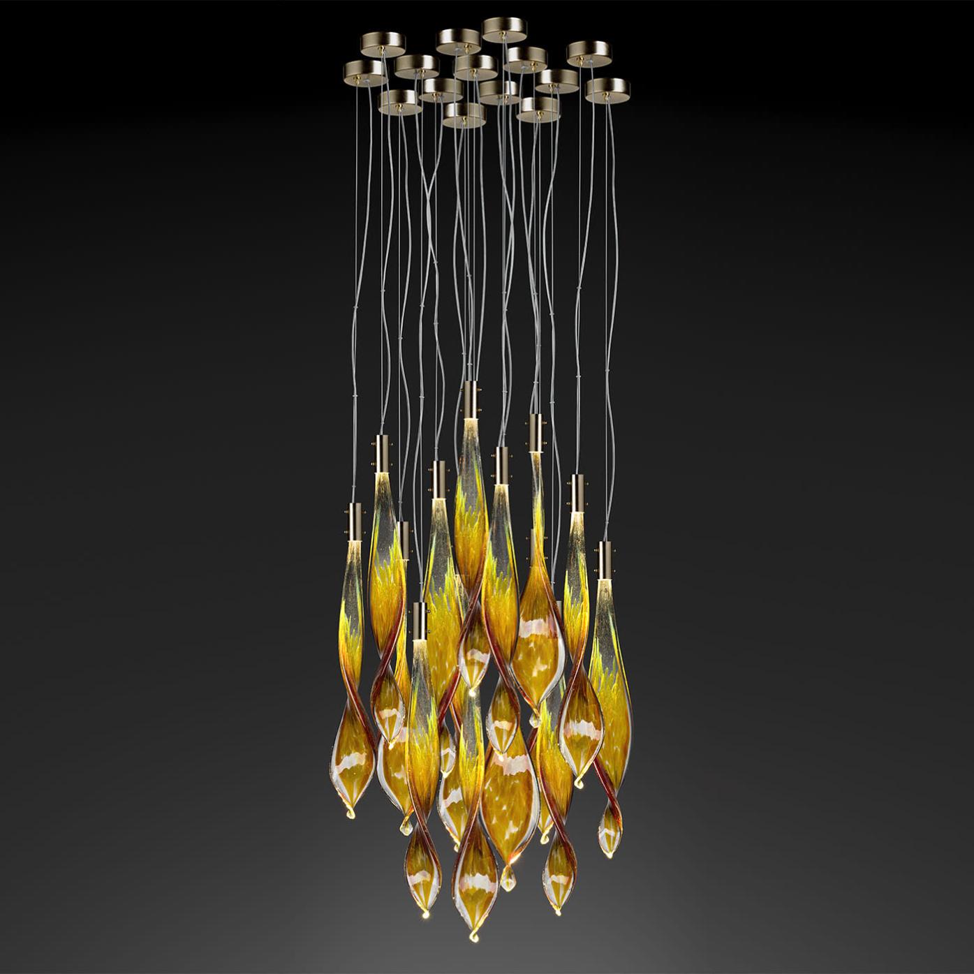 Murano Leaves 14-Lichts Hanglamp
