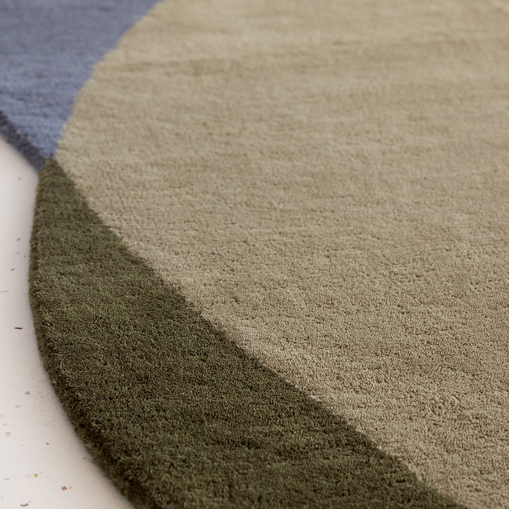 Element chad grijs groen tapijt | Maat: 200 × 220 cm