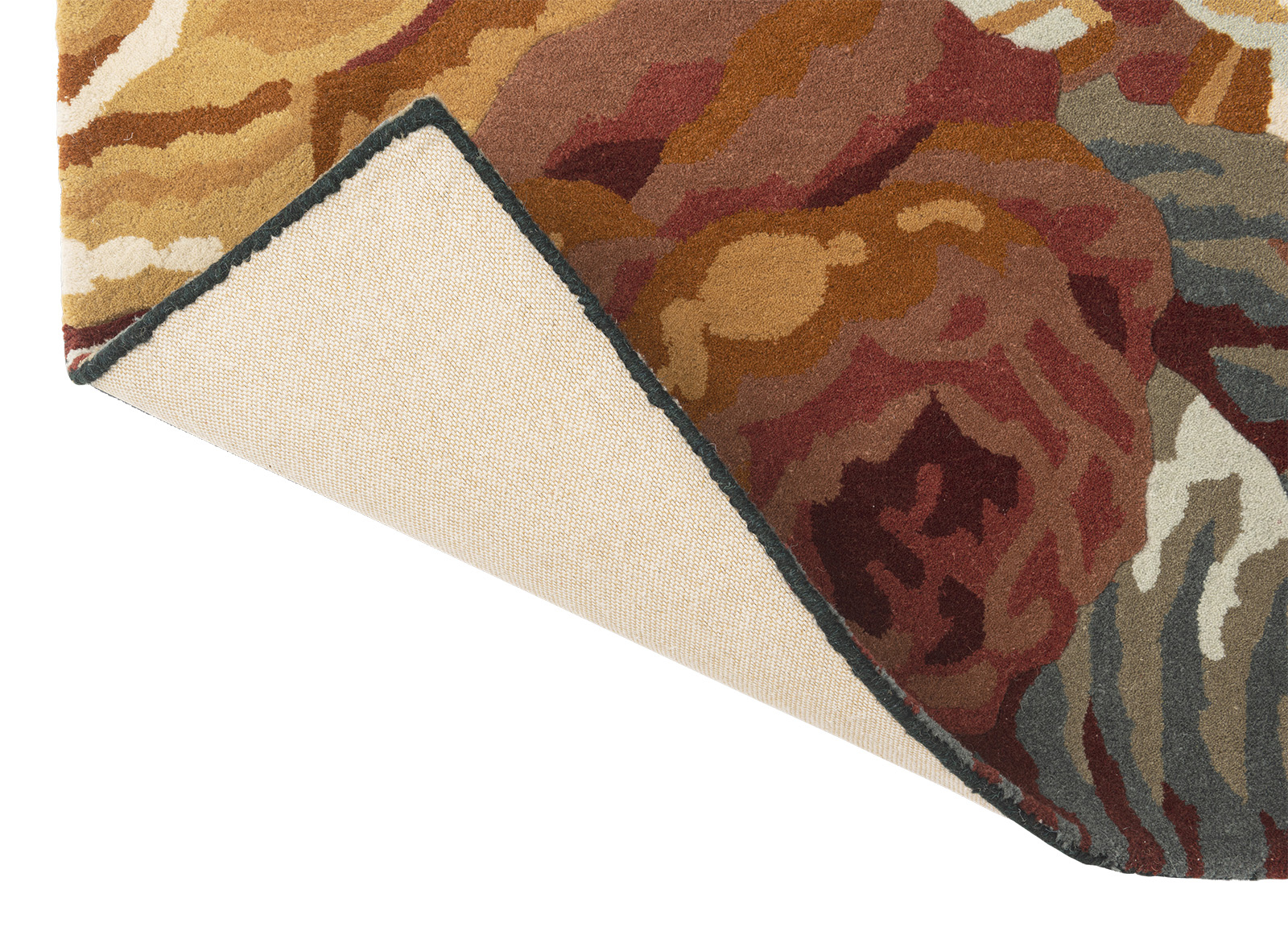 Stapleton park marineblauw/burnt orange tapijt | Maat: 250 × 350 cm
