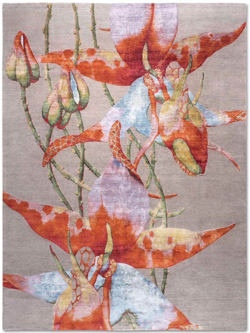 Orchid handgeknoopt vloerkleed