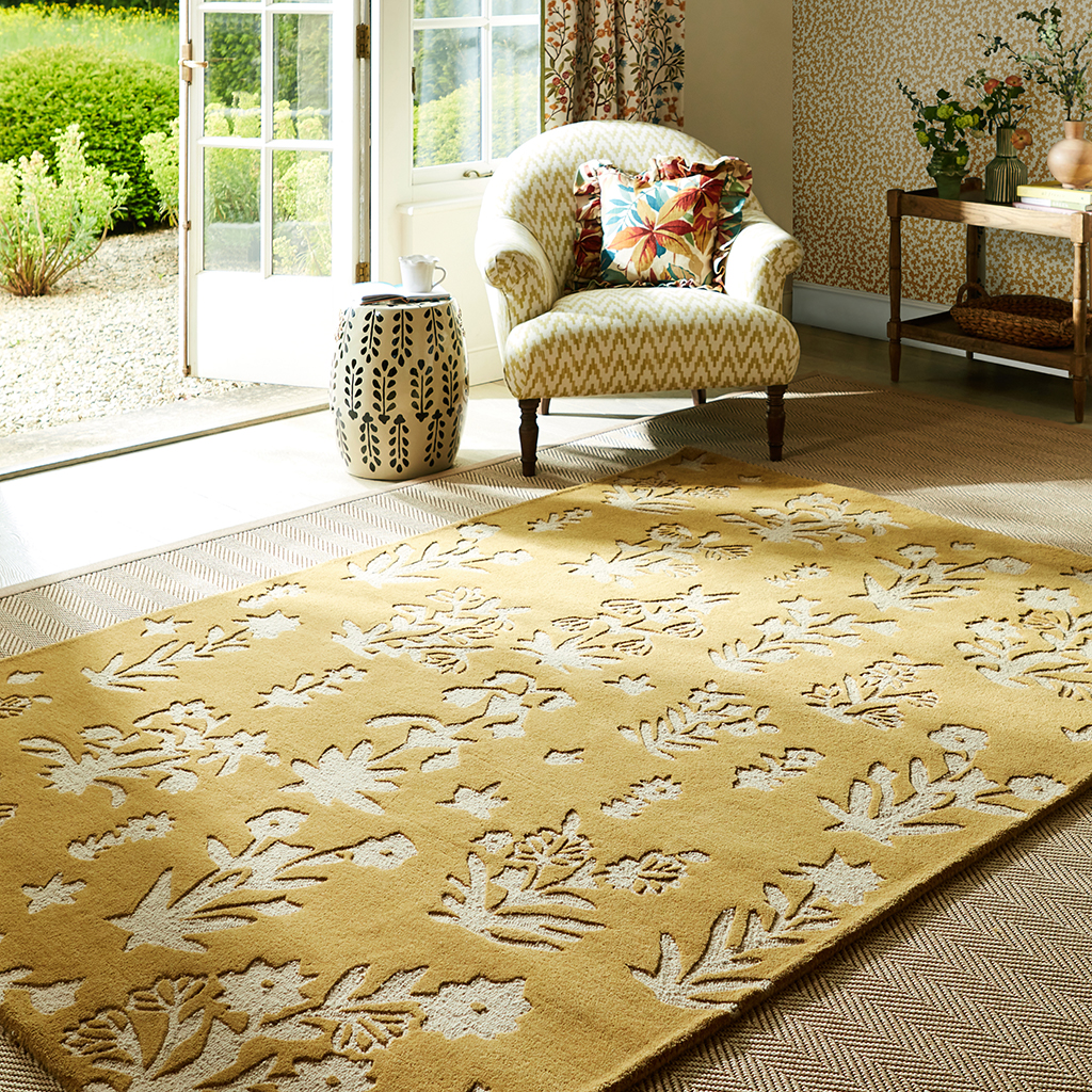 Woodland glade goud tapijt | Maat: 140 × 200 cm