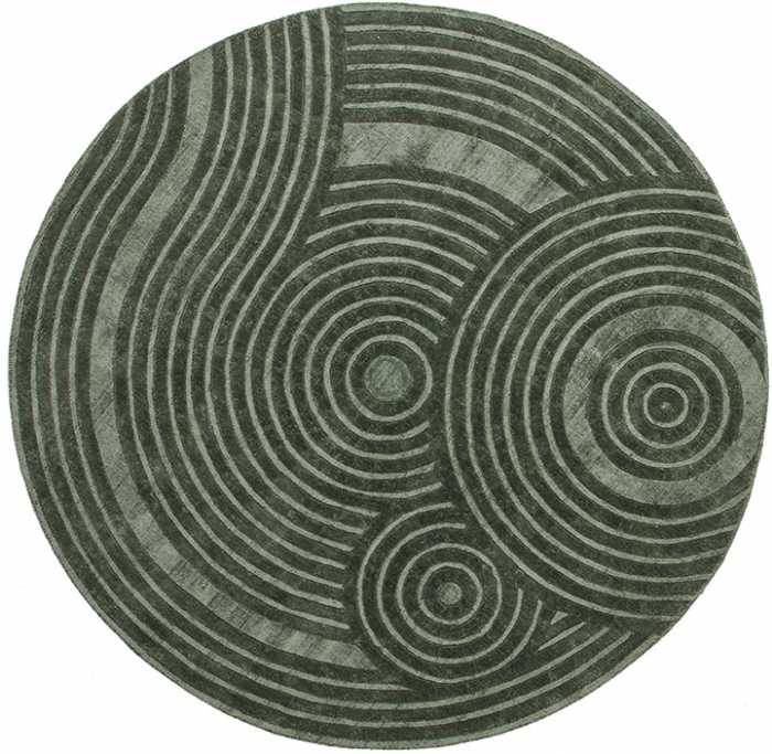 Modern designer Green tapijt | Maat: 200 × 200 cm