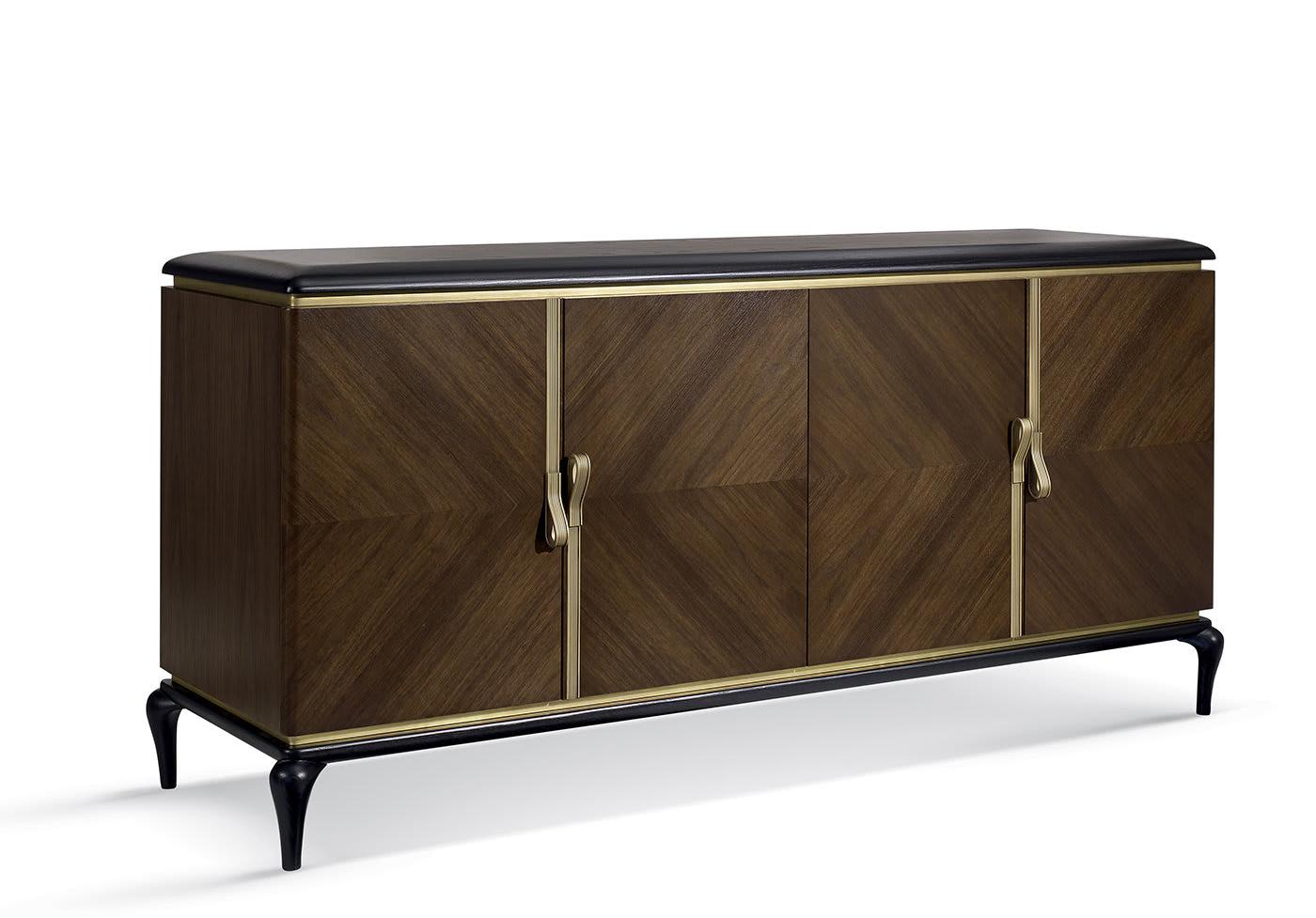 Dilan 4-deurs dressoir | Configuratie: Met spiegel